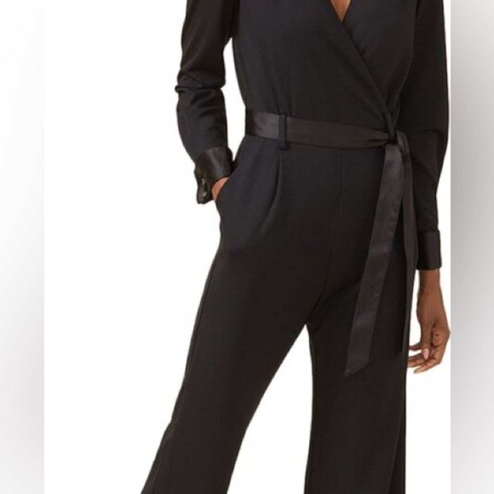 J.McLaughlin J. McLaughlin Black Jumpsuit Pockets, Back Zip- Size 4 Size 27" / US 4 / IT 40 - 5 Thumbnail