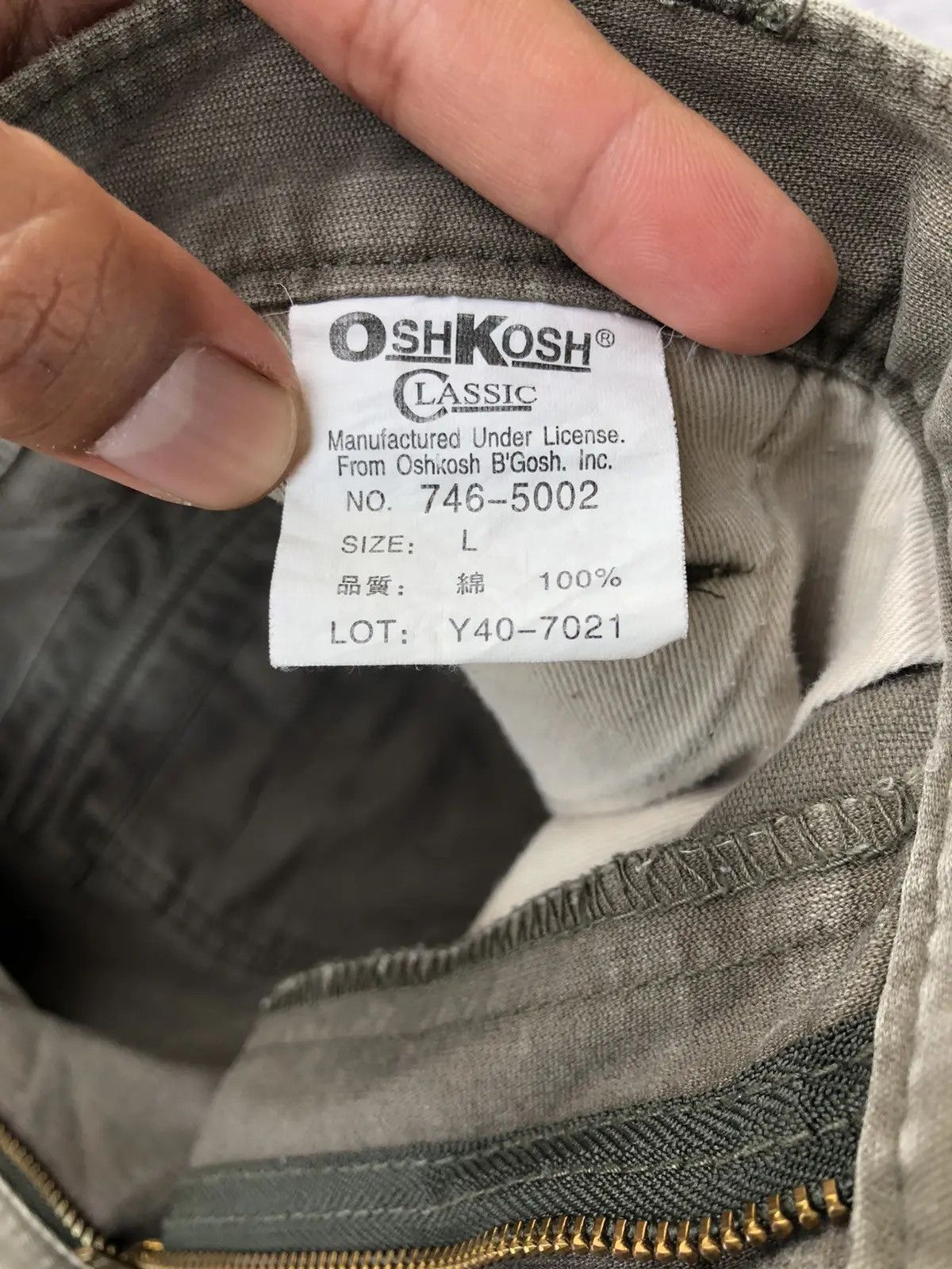 Oshkosh OshKosh Cargo Green Olive Style Multi-Pocket Pants Size US 31 - 10 Thumbnail
