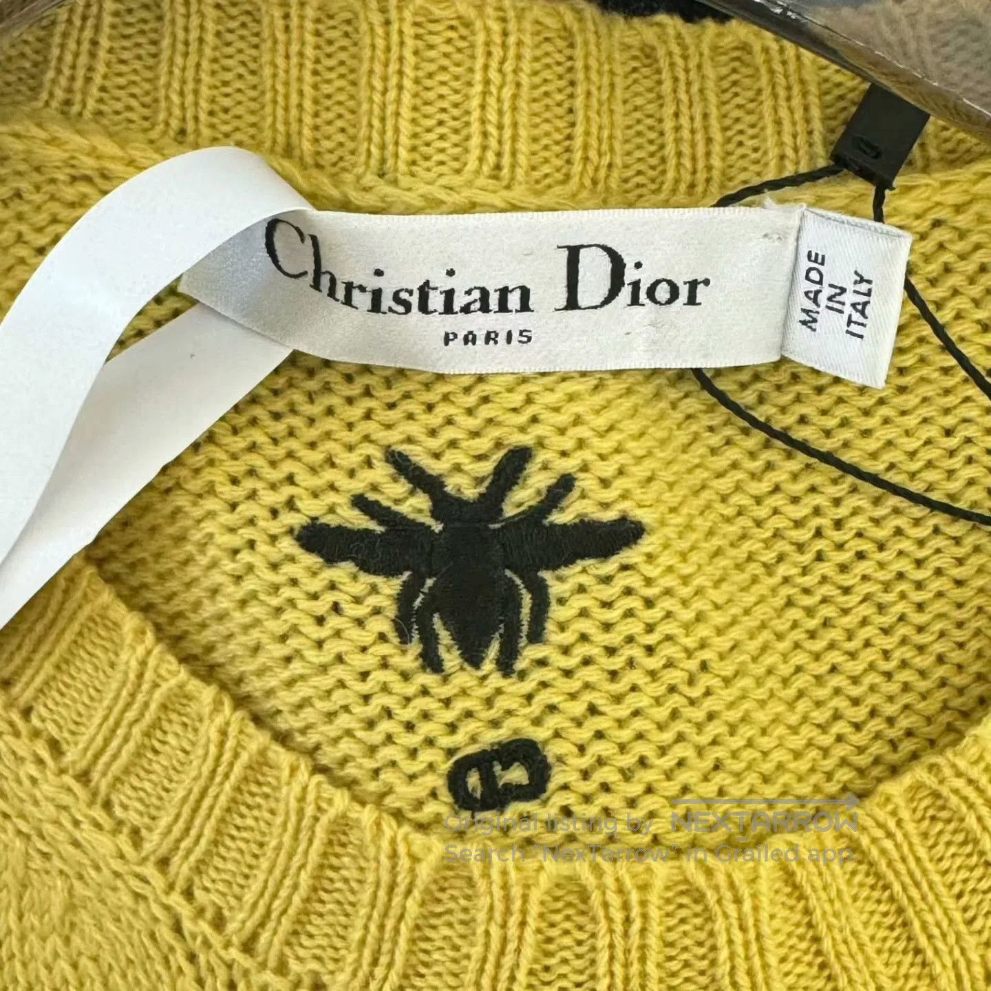 Dior limited edition floral embroidery cashmere sweater. Size L / US 10 / IT 46 - 2 Thumbnail