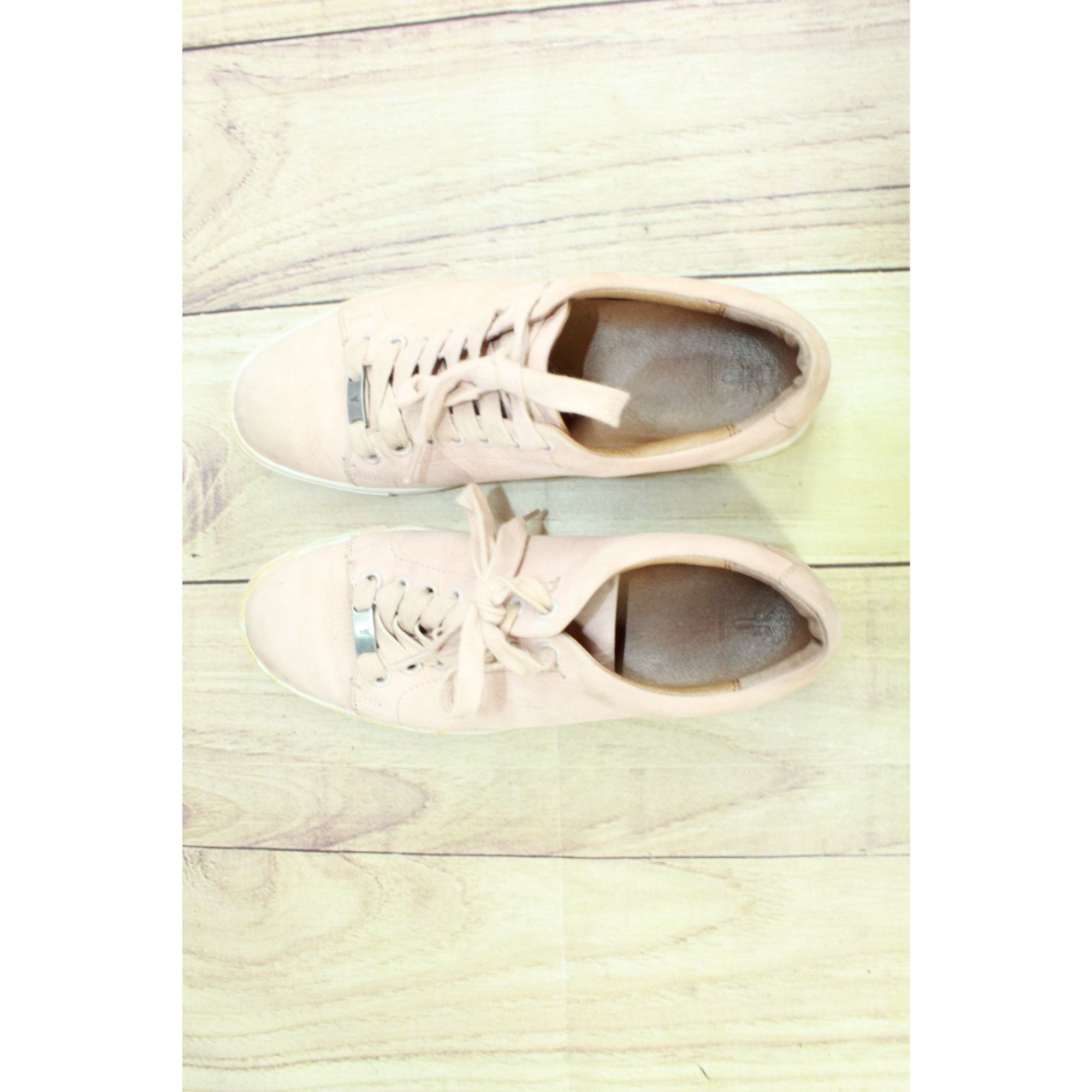 Frye Frye Blush Pink Ivy Leather Low Sneakers Size US 7.5 / IT 37.5 - 7 Thumbnail