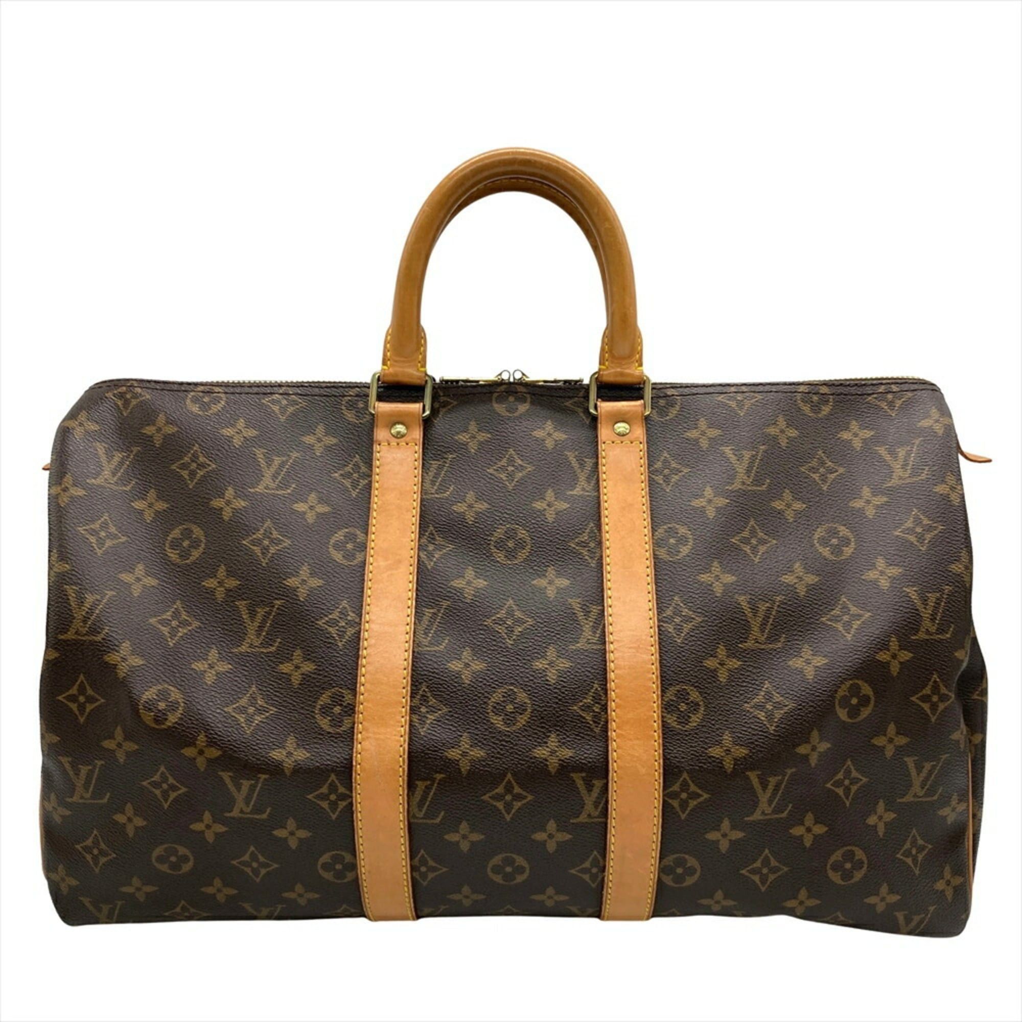 Louis Vuitton Keepall 45 Boston Bag Monogram Canvas M41428 Brown SP0962