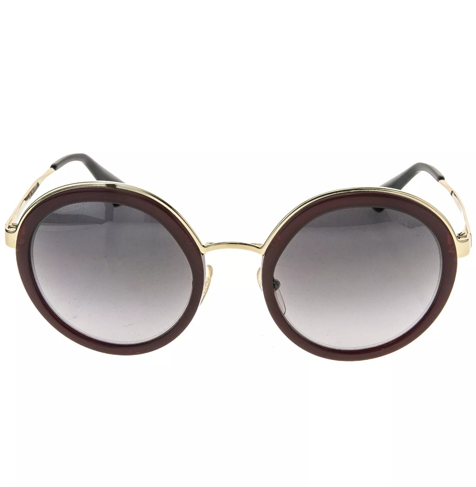 Prada PRADA CINEMA 50T Round Metal Gold Burgundy POLARIZED PR50TS Size ONE SIZE - 5 Thumbnail