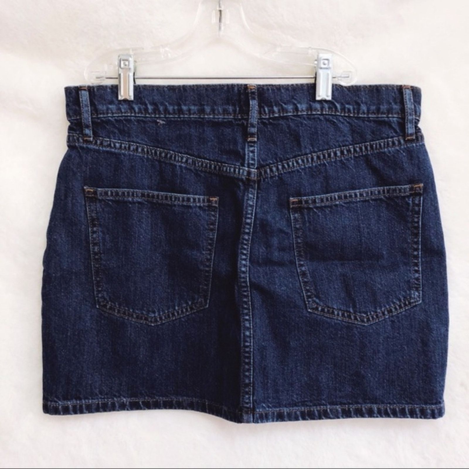 Gap GAP Blue Dark Wash 5-Pocket Denim Mini Skirt Size 28" / US 6 / IT 42 - 6 Thumbnail