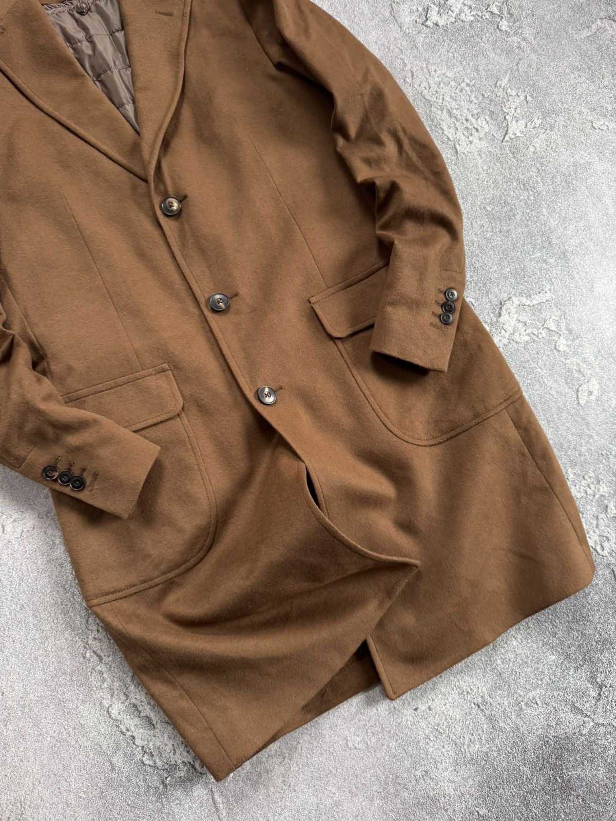 Designer × Massimo Dutti Massimo Dutti EUR48/USA38 brown coat wool long jacket blazer Size M / US 6-8 / IT 42-44 - 3 Thumbnail