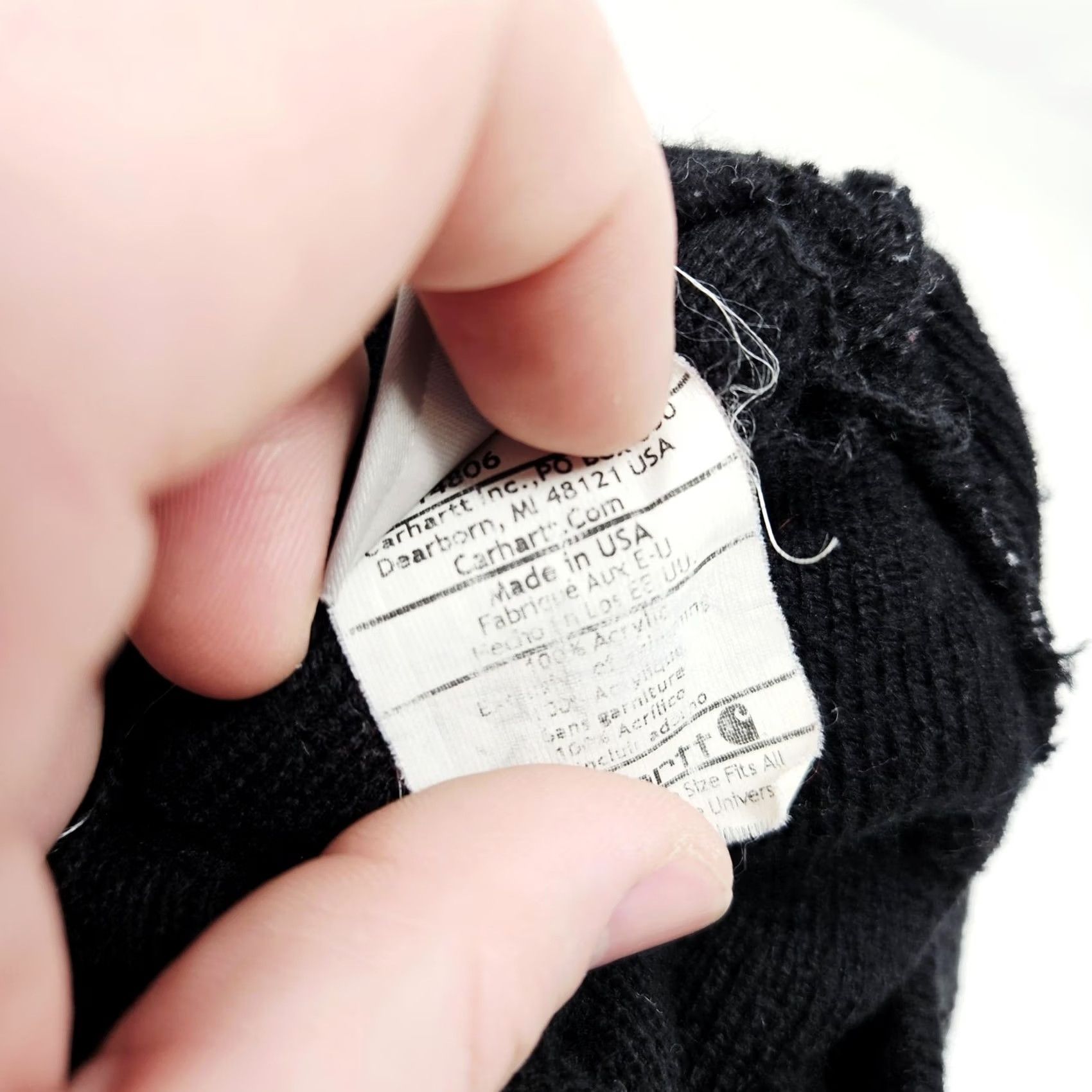 Carhartt Carhartt Balaclava Hat Knit One Size Black Mens Thermal Workwear Winter USA Size ONE SIZE - 6 Thumbnail