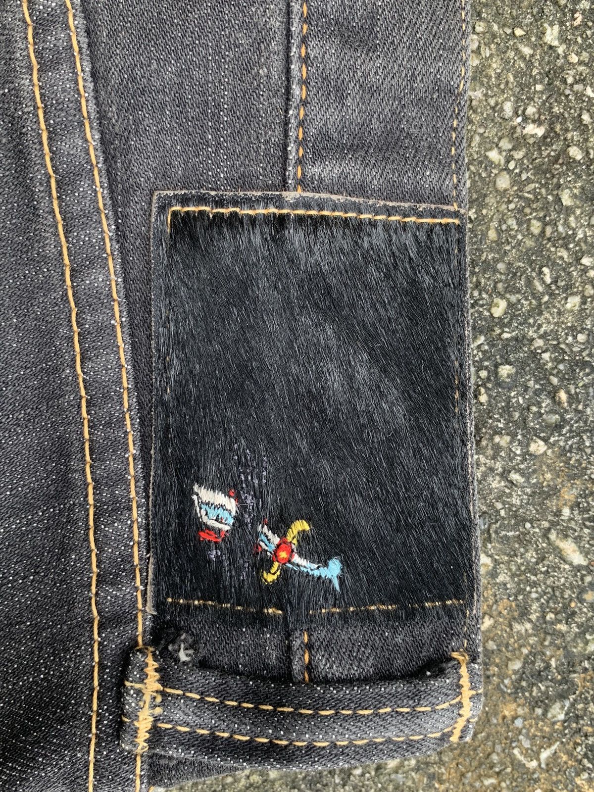Alchemist Alchemist Fab Four Flare Stretching Leather Patch jeans Size US 27 - 13 Thumbnail