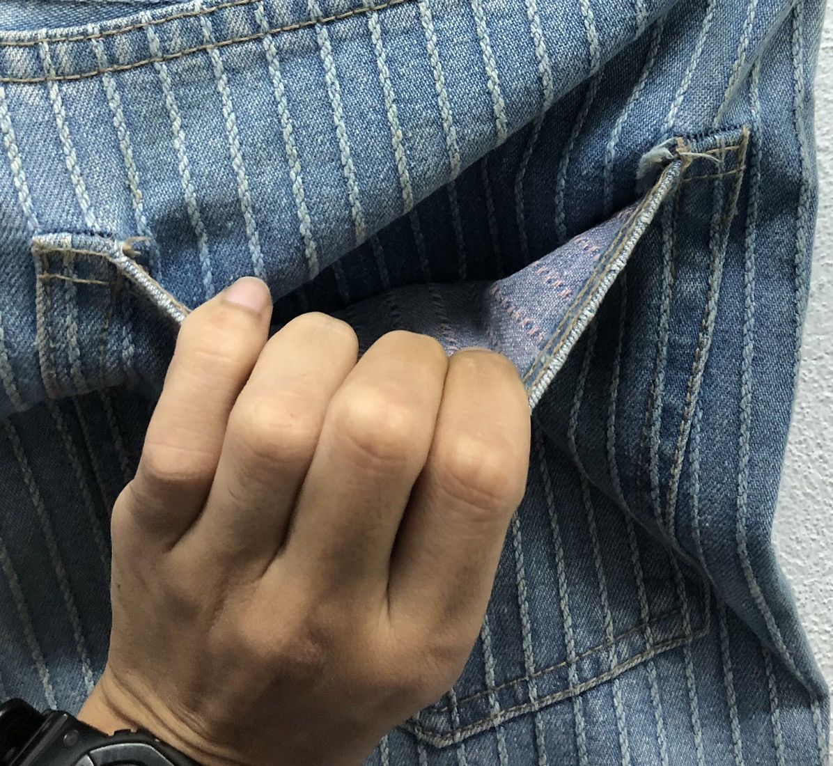 Japanese Brand Modern Vintage Blue Way Made In Japan Denim Pants Size US 32 / EU 48 - 11 Thumbnail