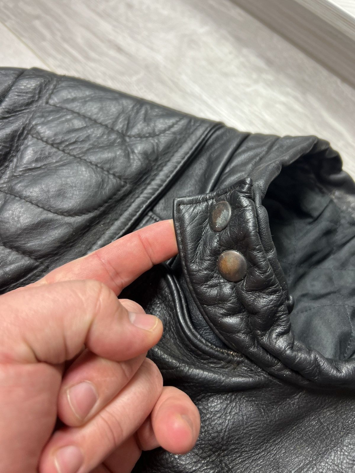 Genuine Leather Vintage Heavyweight Biker Motorcycle Leather Jacket Racing Size US M / EU 48-50 / 2 - 12 Thumbnail