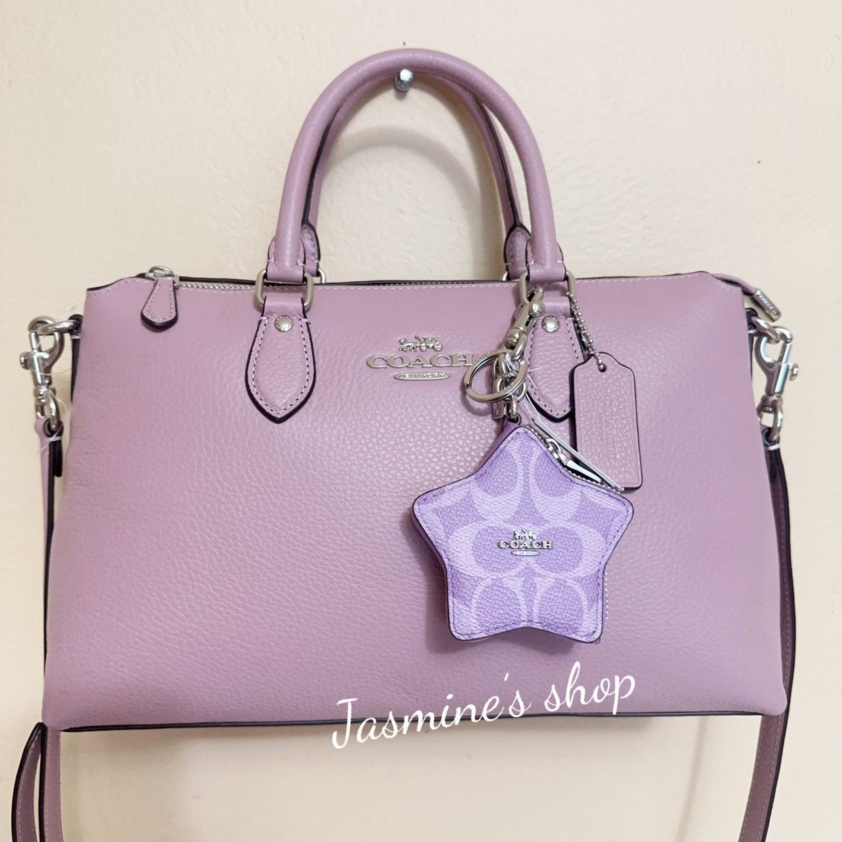 Coach NWT Coach Star Signature Bag Charm CBL12 Silver/Iris Size ONE SIZE - 6 Thumbnail