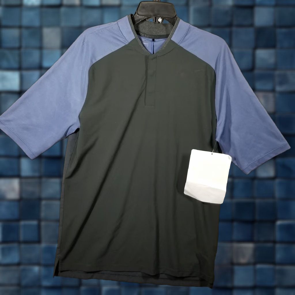 Nike Nike Golf Shirt Mens Large Black Blue Dri-Fit Athletic Performance Sample Size US L / EU 52-54 / 3 - 1 Thumbnail