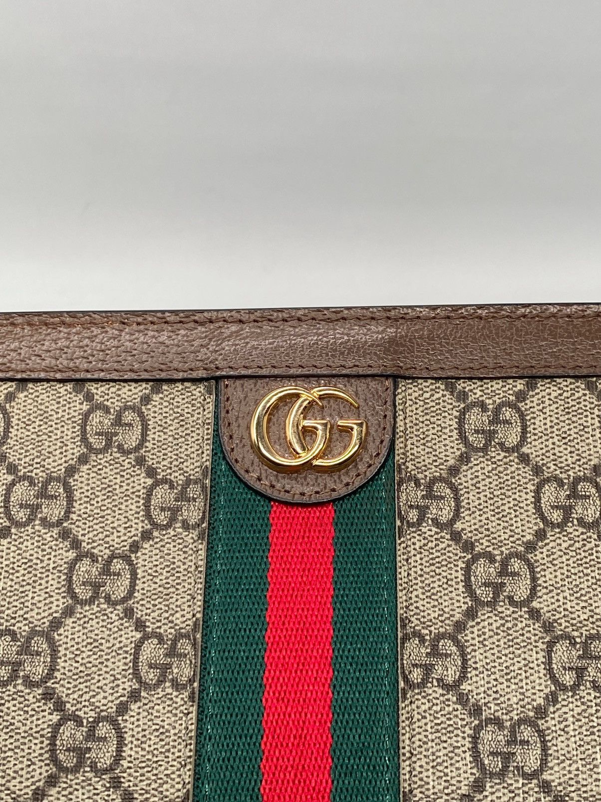 Gucci Gucci GG Supreme Fabric clutch with iconic Web Band Size ONE SIZE - 9 Thumbnail
