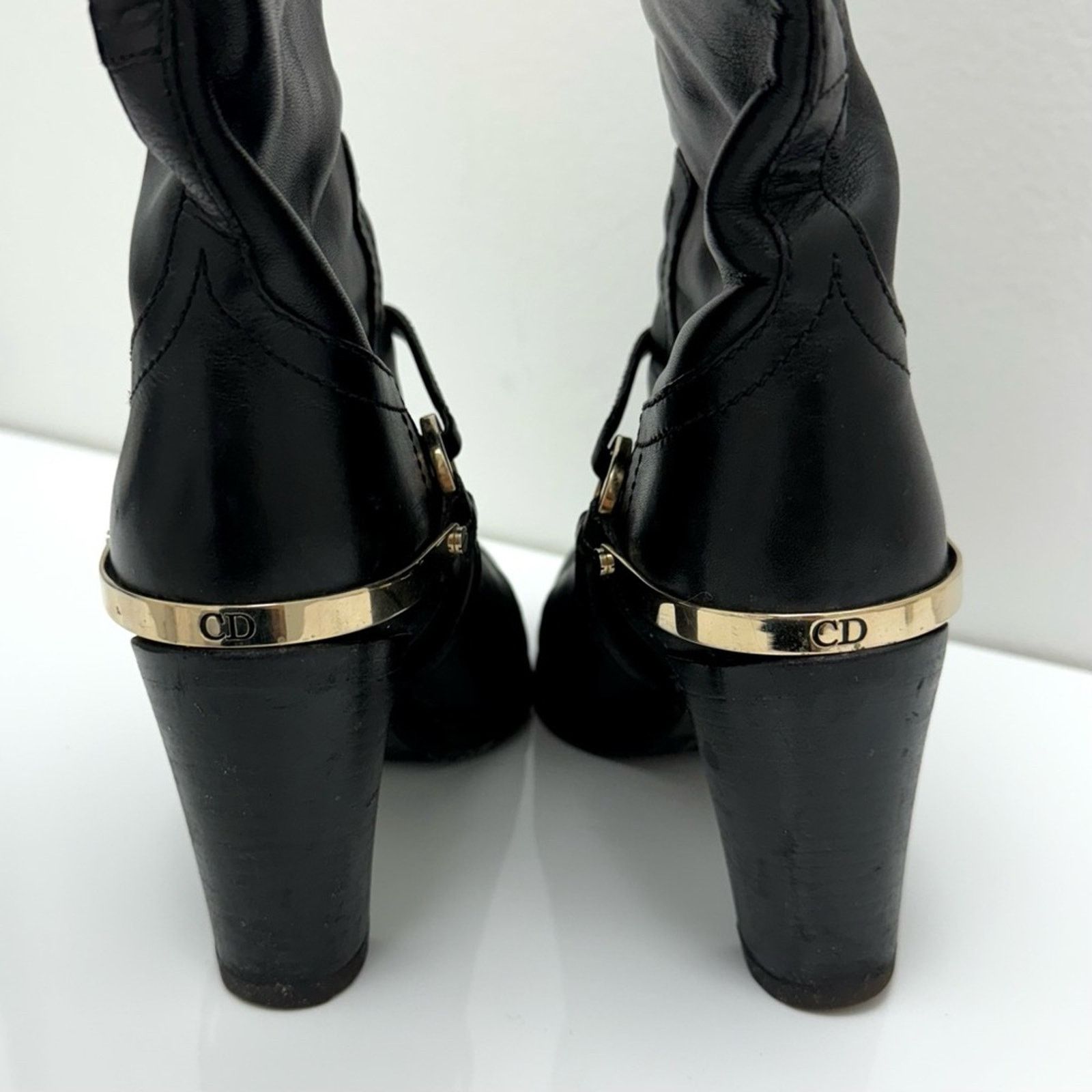 Dior Christian Dior Black Leather Boots, size 37 Size US 7 / IT 37 - 13 Thumbnail