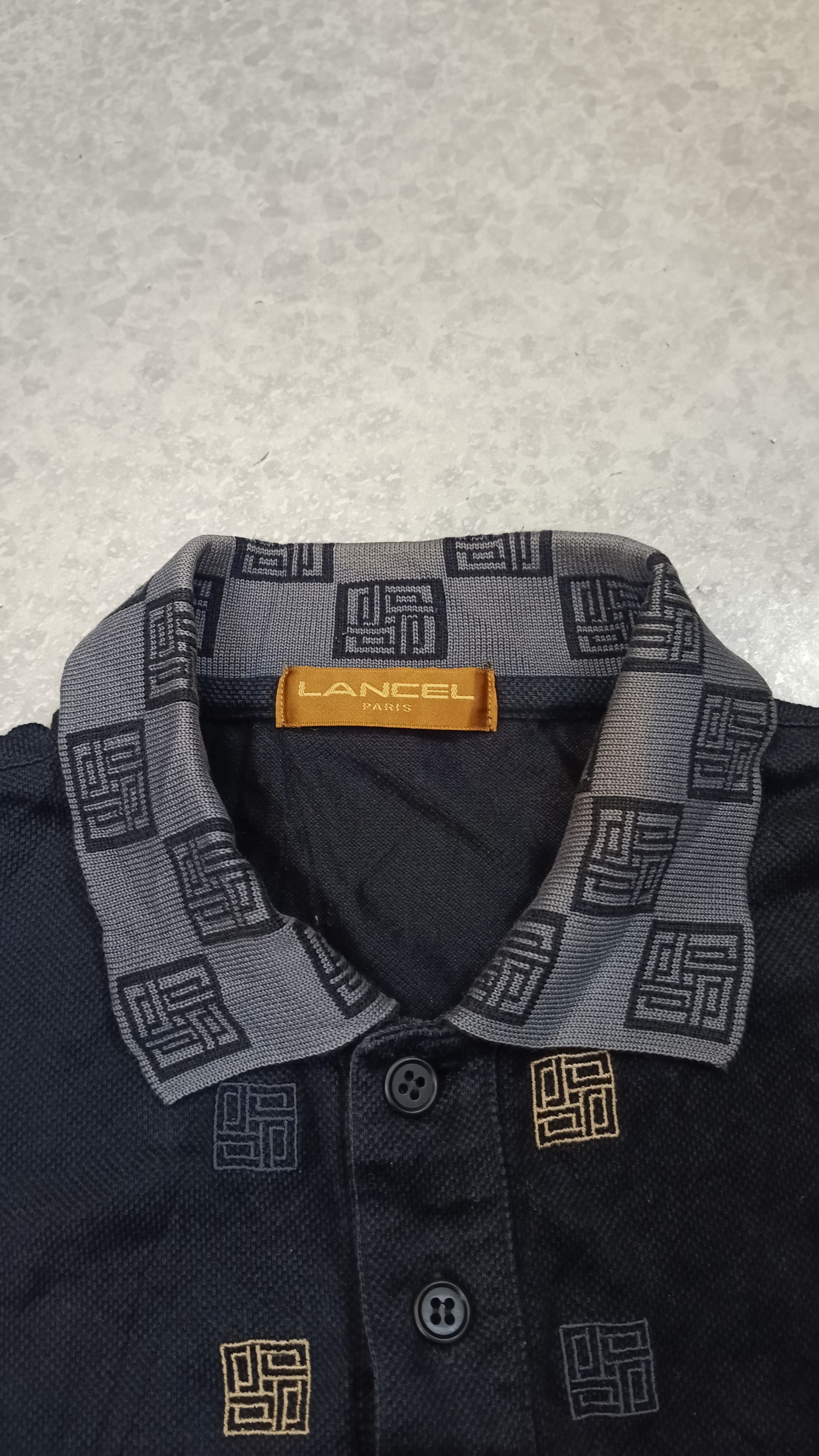 Designer × Lancel × Vintage 🔥 Vintage Lancel Paris Long Sleeve Polo Made In Japan Size US L / EU 52-54 / 3 - 4 Thumbnail
