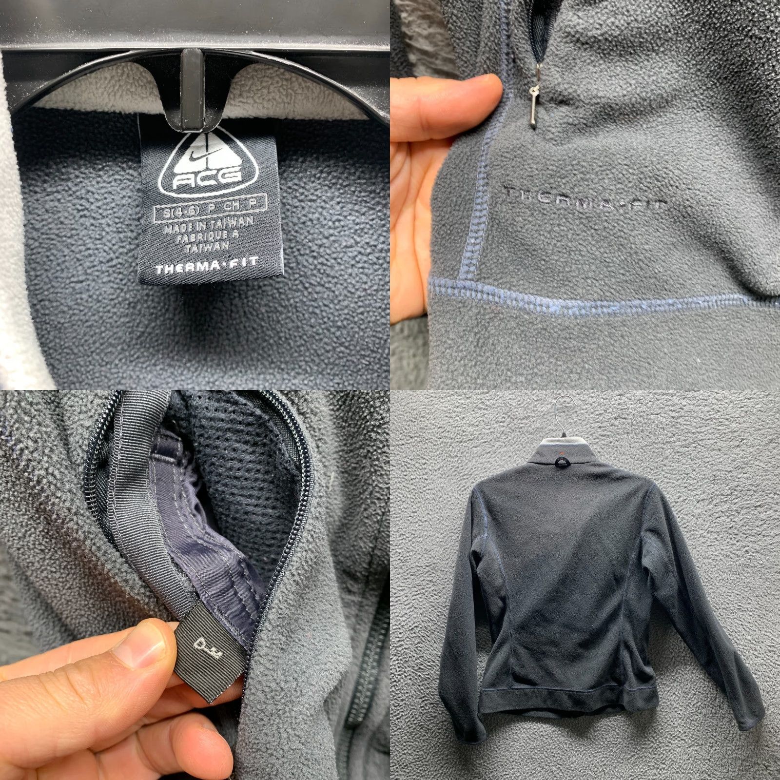 Nike Nike ACG Hoodie Womens Small Gray Zip Up Fleece Casual Lightweight 90s Logo Short Sleeve? Size S / US 4 / IT 40 - 8 Thumbnail