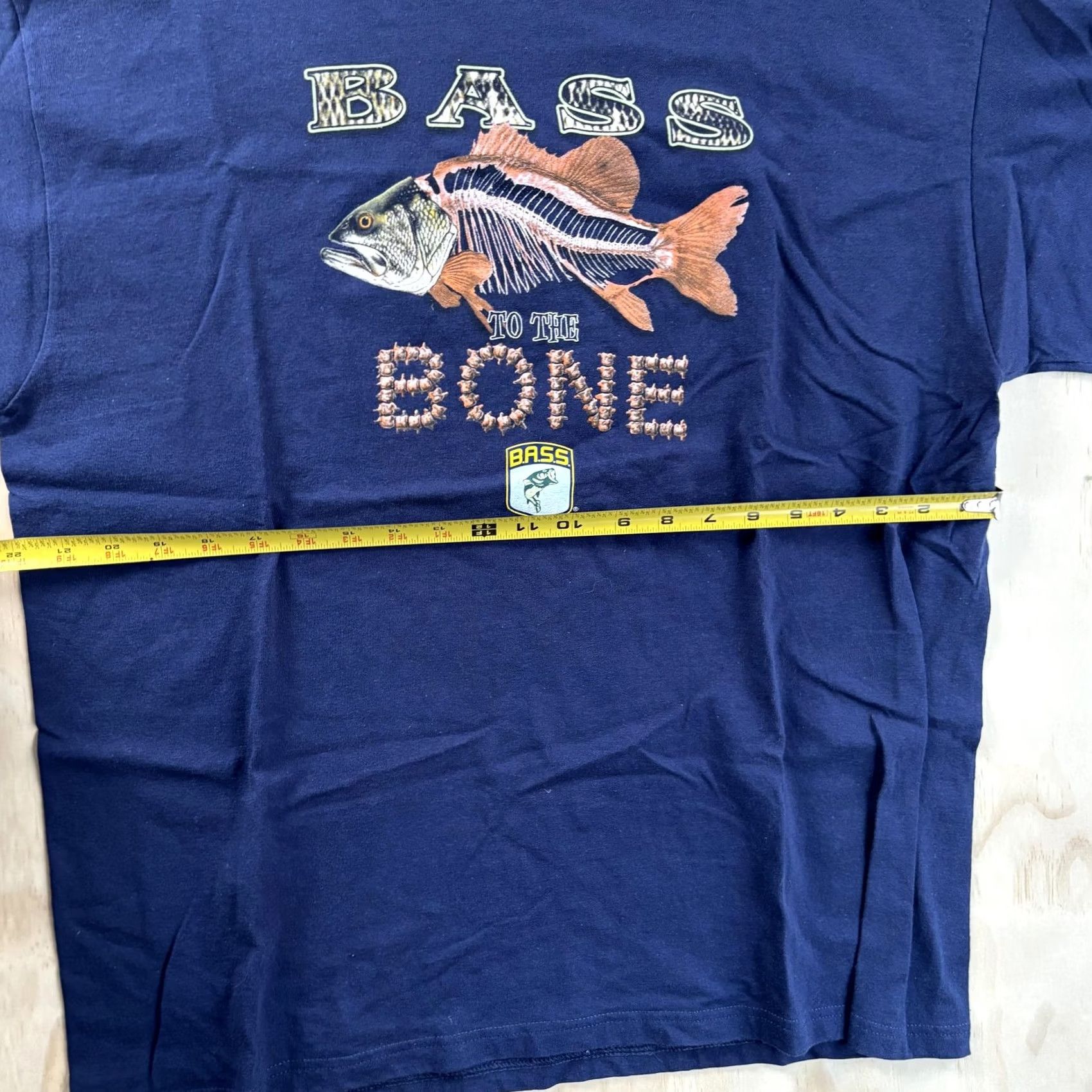Bones BASS To The Bone Shirt Mens XL Blue Fish Skeleton Fishing Tee T-Shirt Size US XL / EU 56 / 4 - 4 Thumbnail