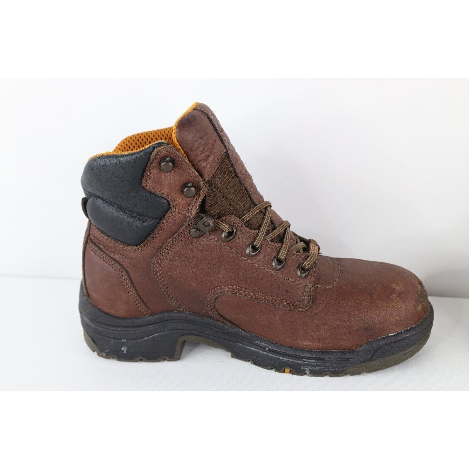 Timberland × Vintage Vintage Timberland Pro Distressed Steel Toe Leather Boots Size US 7.5 / EU 40-41 - 8 Thumbnail
