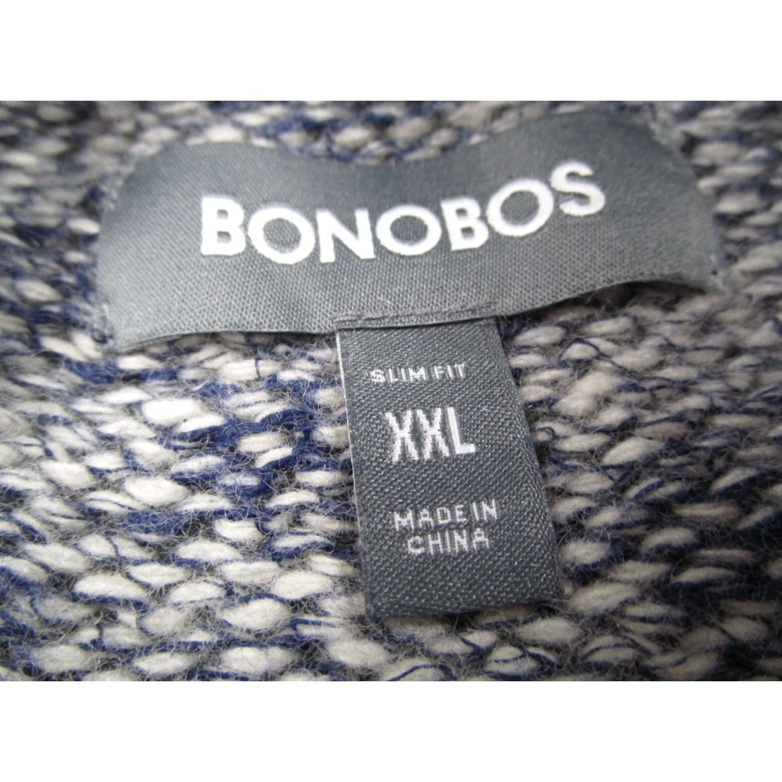 Bonobos BONOBOS Sweater Mens 2XL Slim Blue Cable-Knit Button Up Shawl Cardigan Casual Outdoor Size US XXL / EU 58 / 5 - 3 Thumbnail