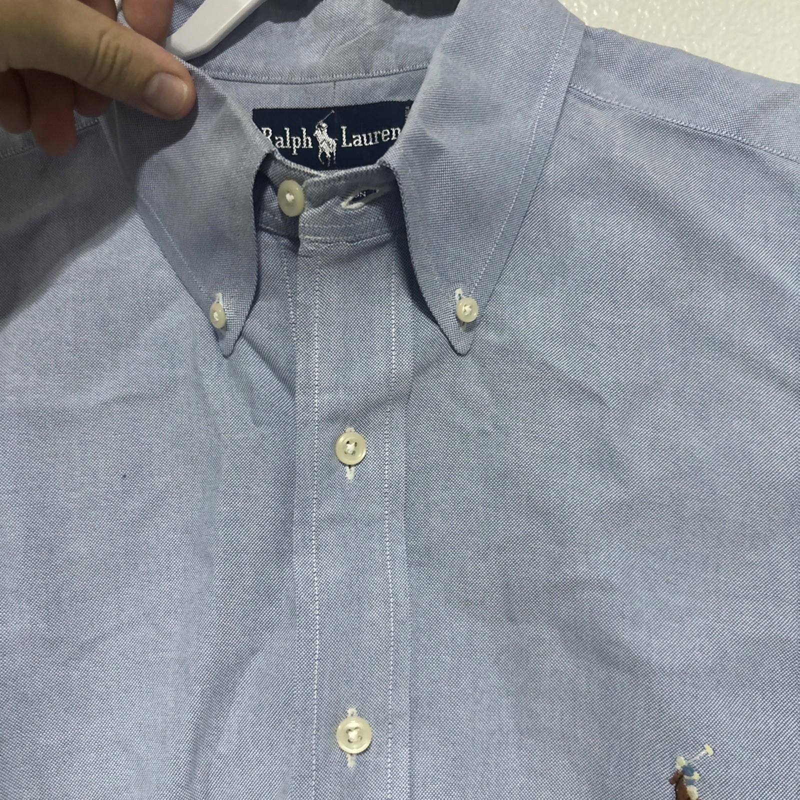 Polo Ralph Lauren Polo Ralph Lauren Custom Fit Blue Dress Shirt Men Large 16.5 Size 42R - 6 Thumbnail