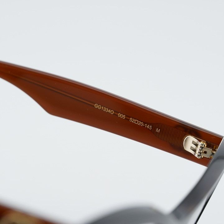 Gucci Gucci GG1334O 005 Eyeglasses Havana 52mm Cat Eye Frame Size ONE SIZE - 8 Thumbnail