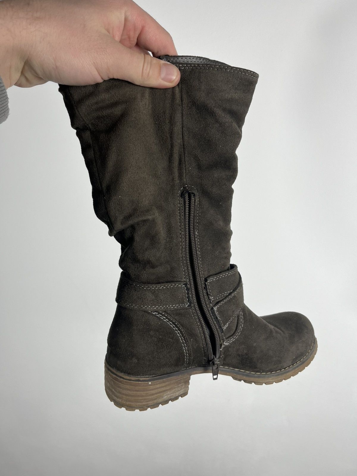 Other Graceland Women Brown Biker Mid Calf Boots Buckle Zip EU 38 Size US 7 / IT 37 - 11 Thumbnail
