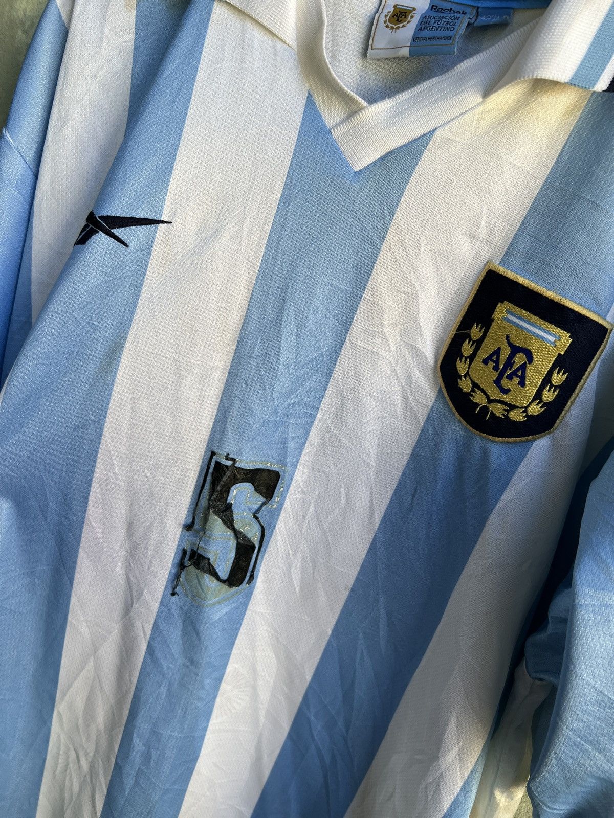 Reebok × Vintage 1999-2000-Rare Argentina Home Jersey Size US L / EU 52-54 / 3 - 4 Thumbnail