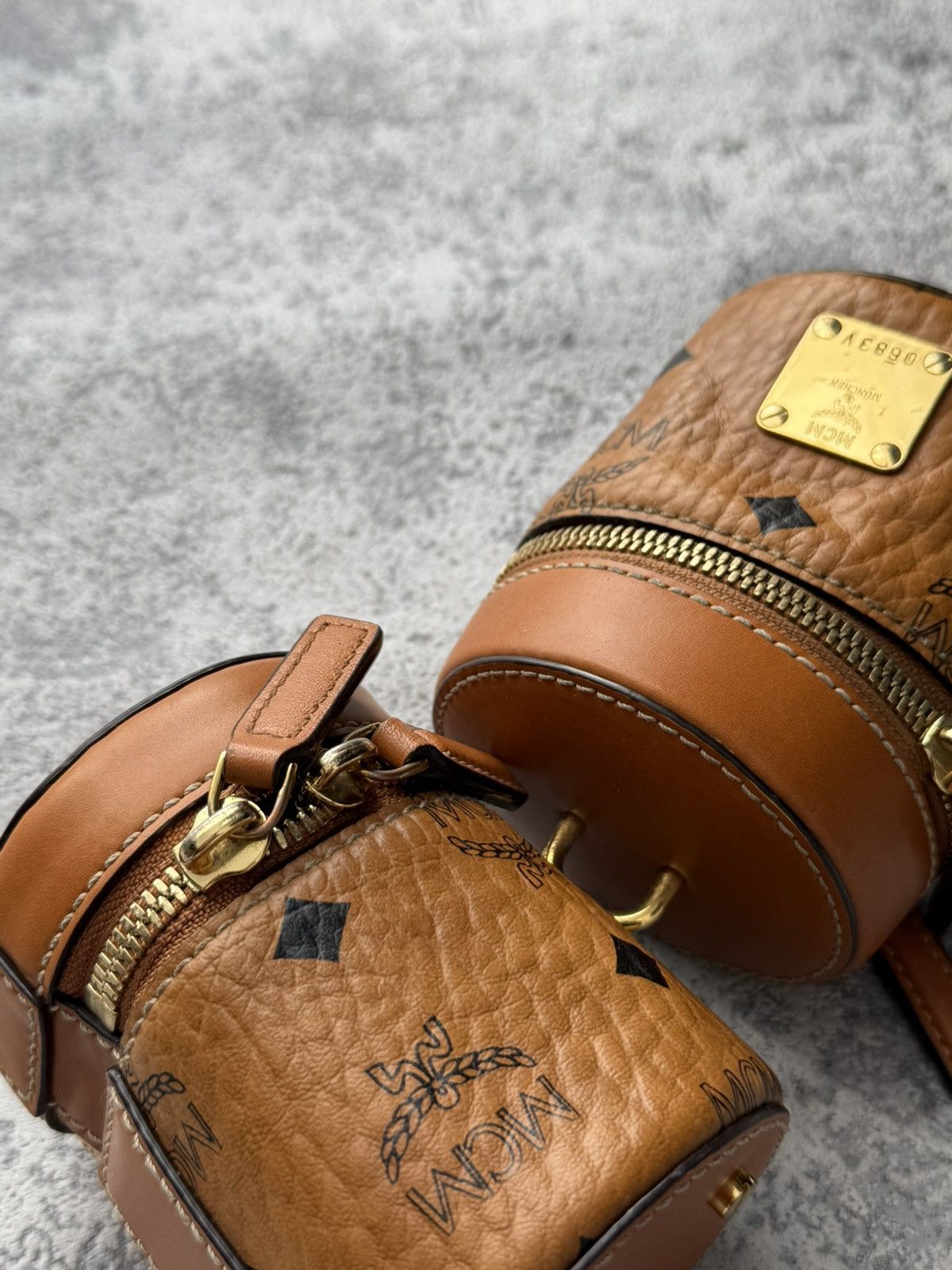 MCM Rare MCM Aren Visetos Vintage Cylinder Bag X2 Size ONE SIZE - 10 Thumbnail