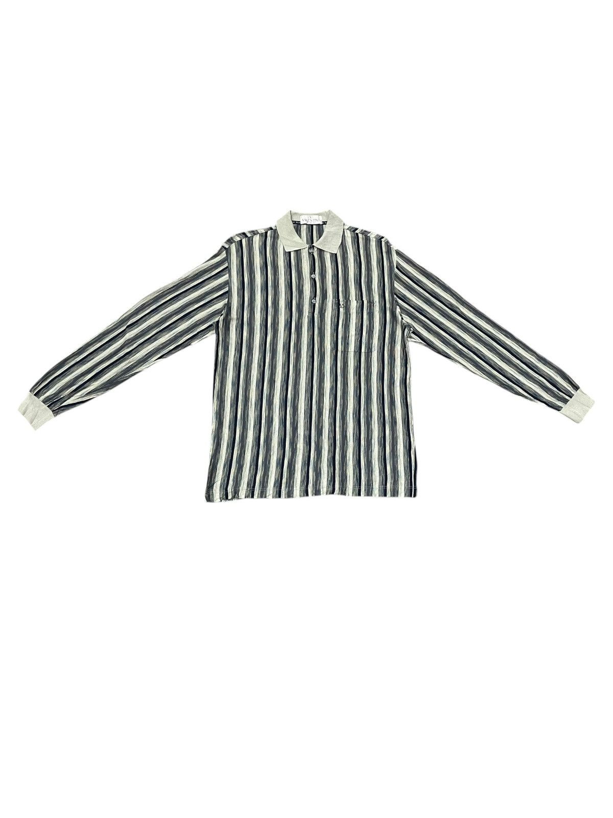 Designer Valentino Stripped Polo Size US M / EU 48-50 / 2 - 5 Thumbnail