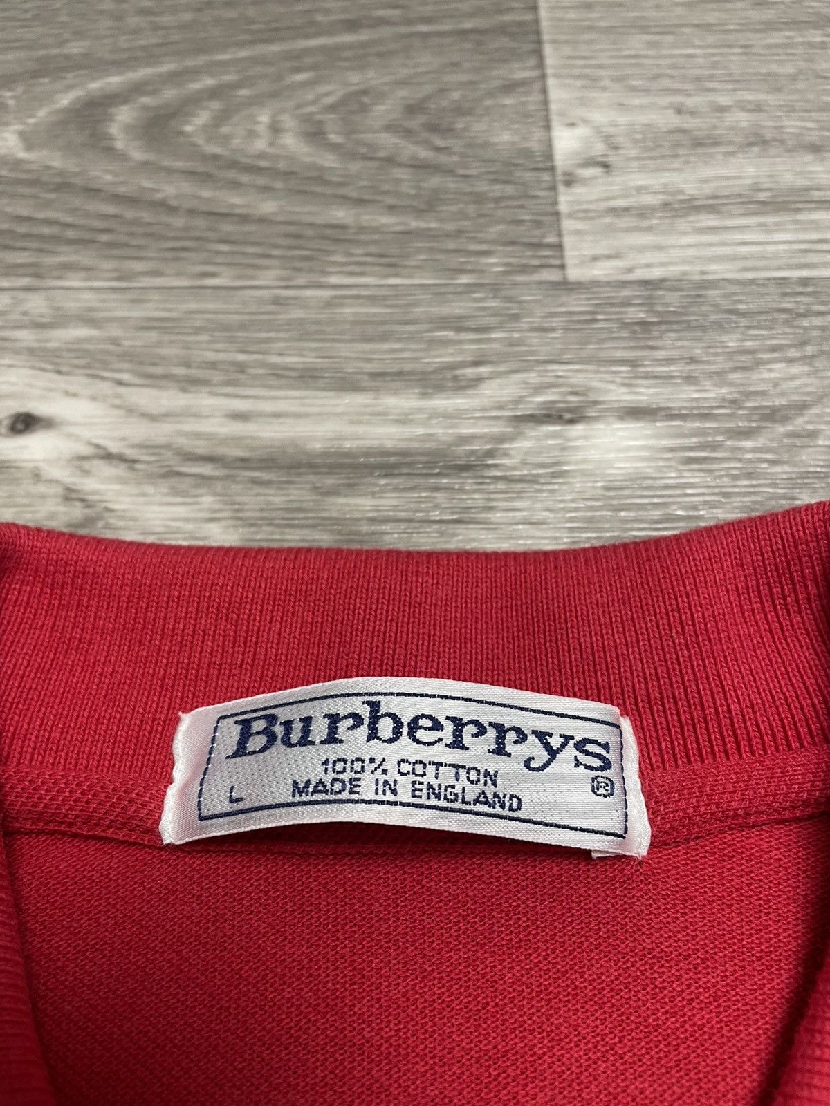 Burberry Vintage Burberrys Red Polo Shirt 90s Size US L / EU 52-54 / 3 - 6 Thumbnail