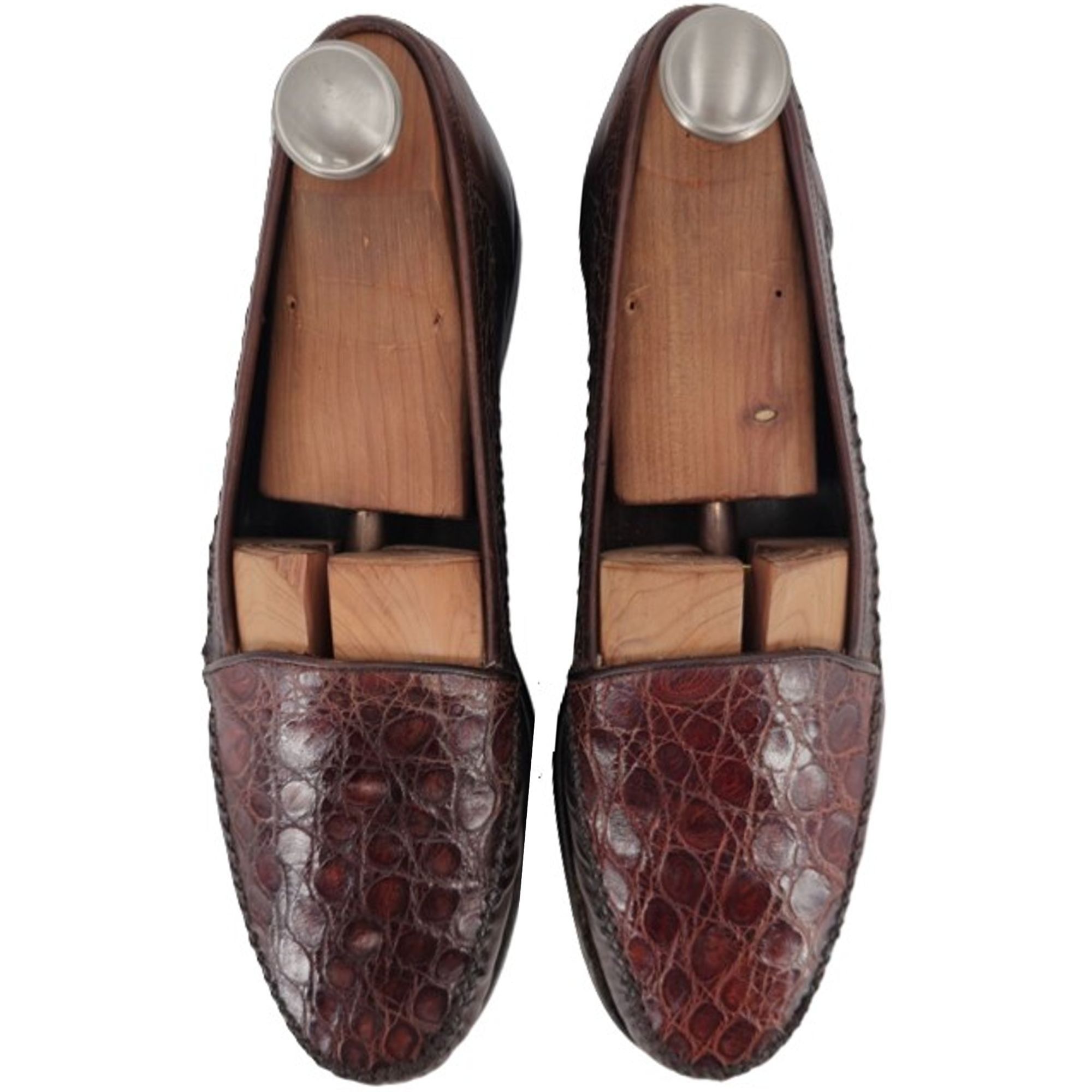 Bragano × Cole Haan Vintage Bragano Cole Haan Alligator Crocodile Caiman Italy Size US 10.5 / EU 43-44 - 11 Thumbnail