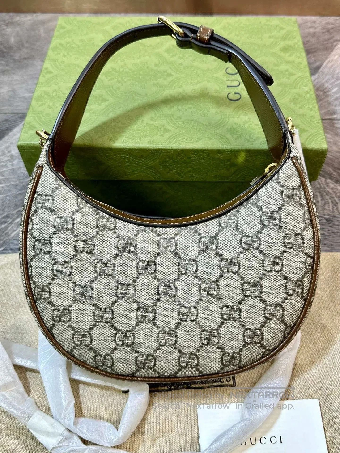 Gucci Gucci GG Monogram Leather Moon Bag. Size ONE SIZE - 2 Thumbnail