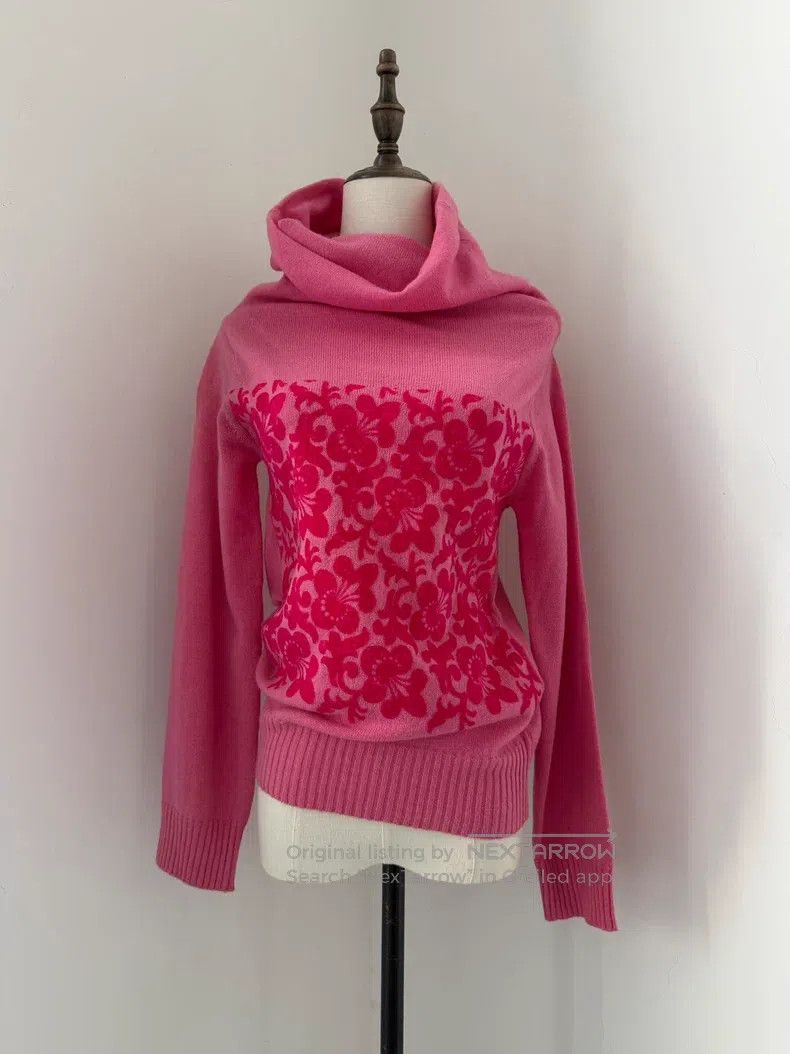 Comme des Garcons Comme des Garcons one-size-fits-all Pink Fuzzy Floral Knit Size XS / US 0-2 / IT 36-38 - 1 Thumbnail