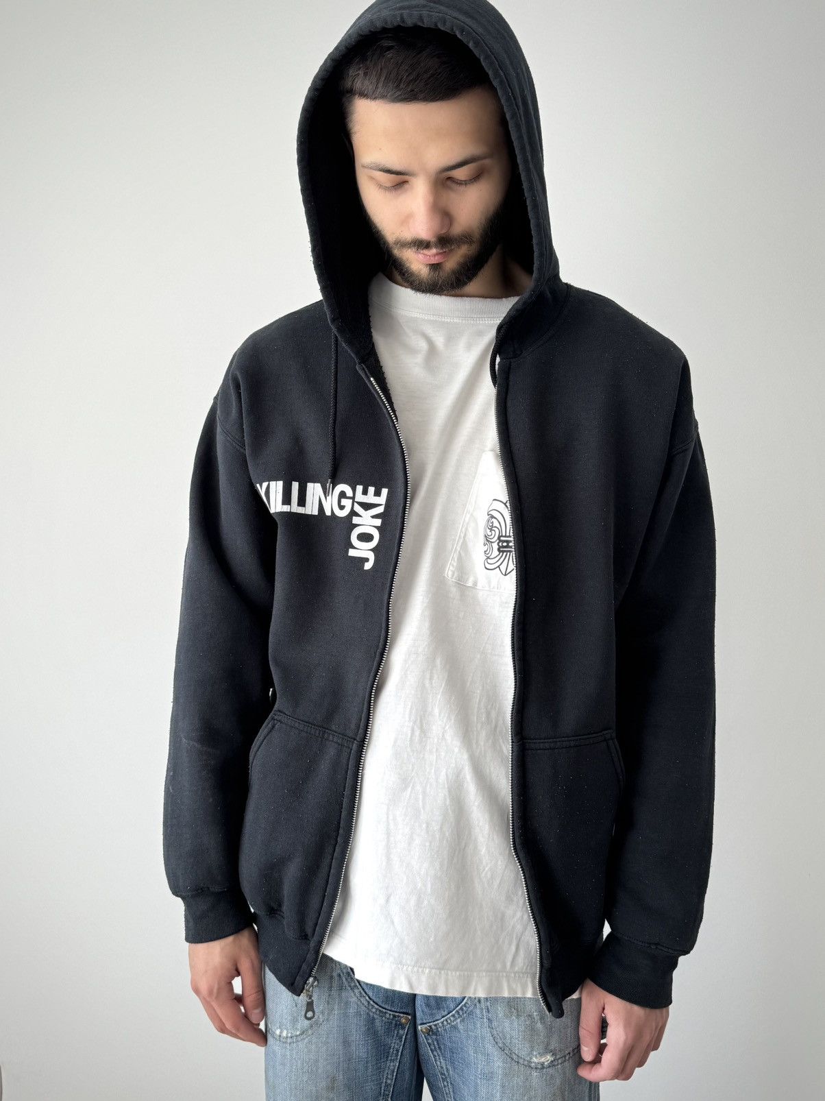 Band Tees Vintage 00s Killing Joke ‘Requiem’ Band Navy Hoodie Size US L / EU 52-54 / 3 - 2 Thumbnail