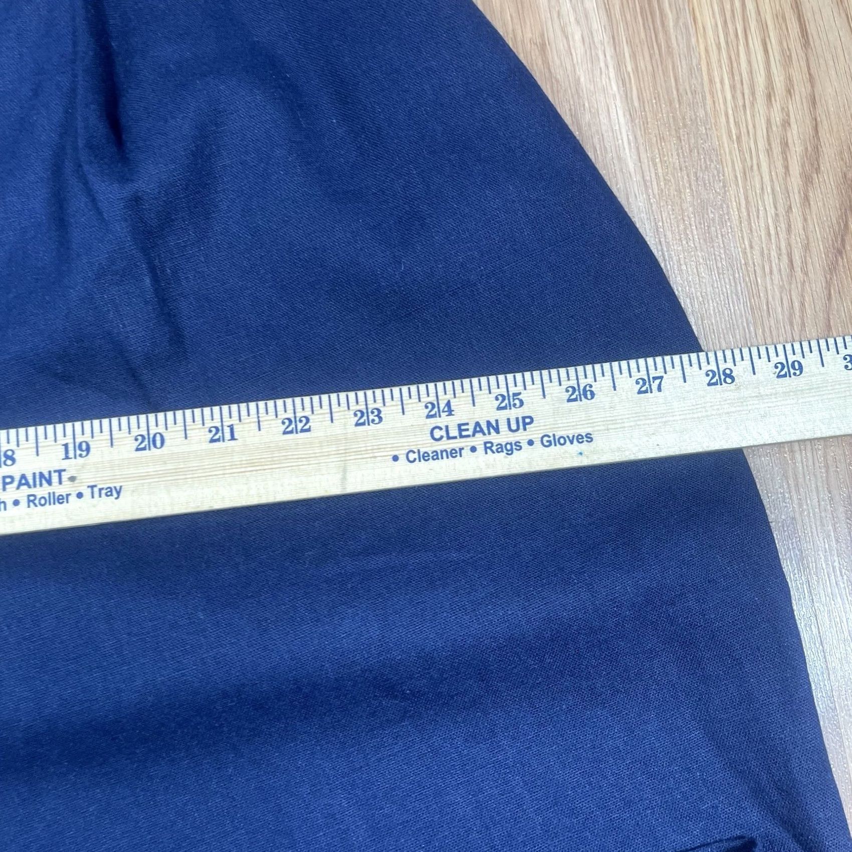 Vintage Options Melrose Pants Womens 3X Blue High Rise Linen Blend Straight Leg Pockets Size 40" / US 18 - 6 Thumbnail