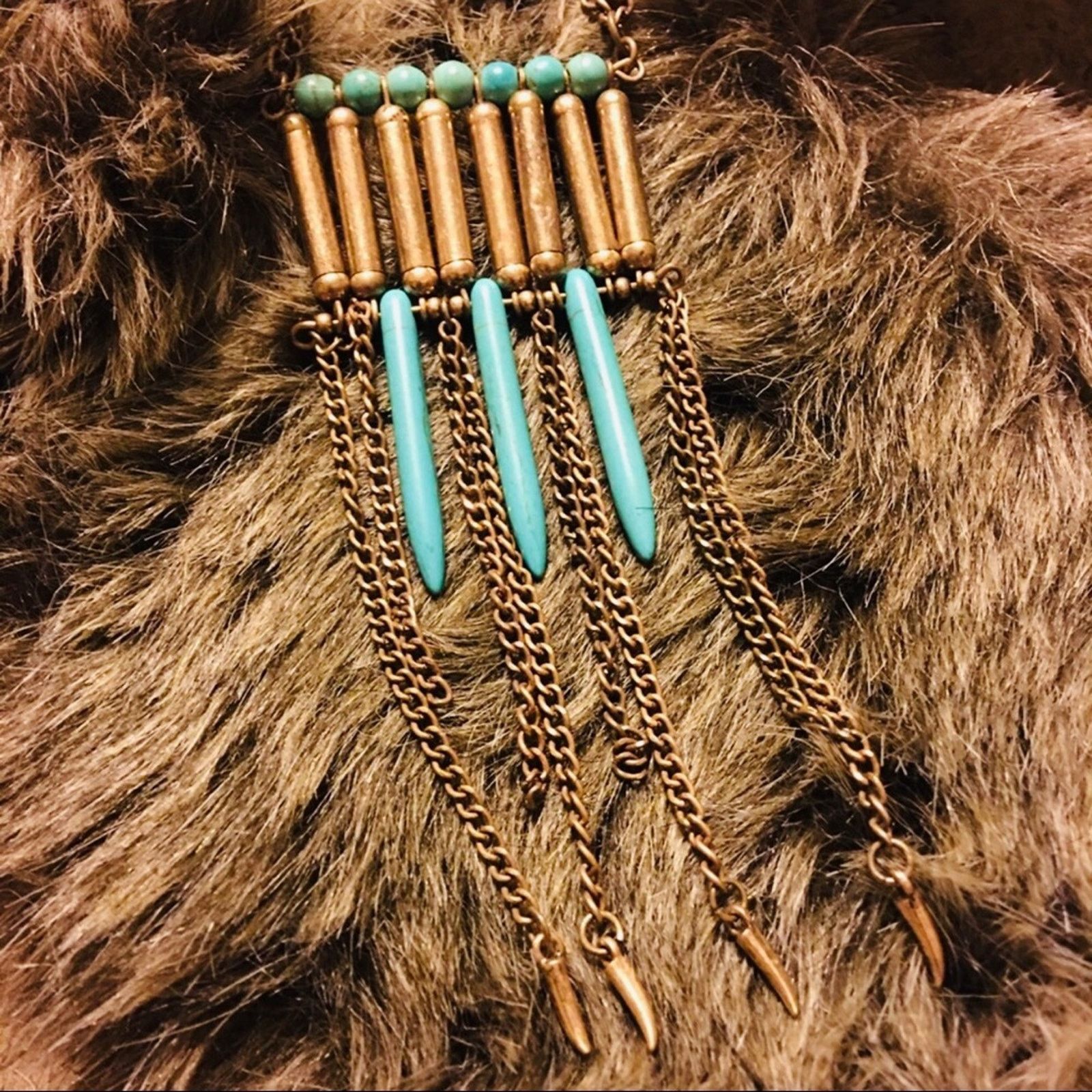 Vintage Vintage multi strand chain turquoise necklace Size ONE SIZE - 5 Thumbnail