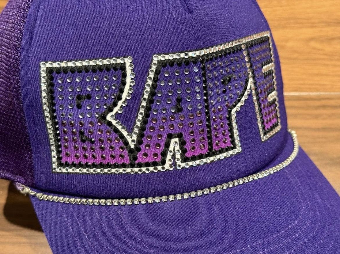 Bape RARE OG 2006 A BATHING APE X KISS SWAROVSKI PURPLE TRUCKER Size ONE SIZE - 2 Thumbnail