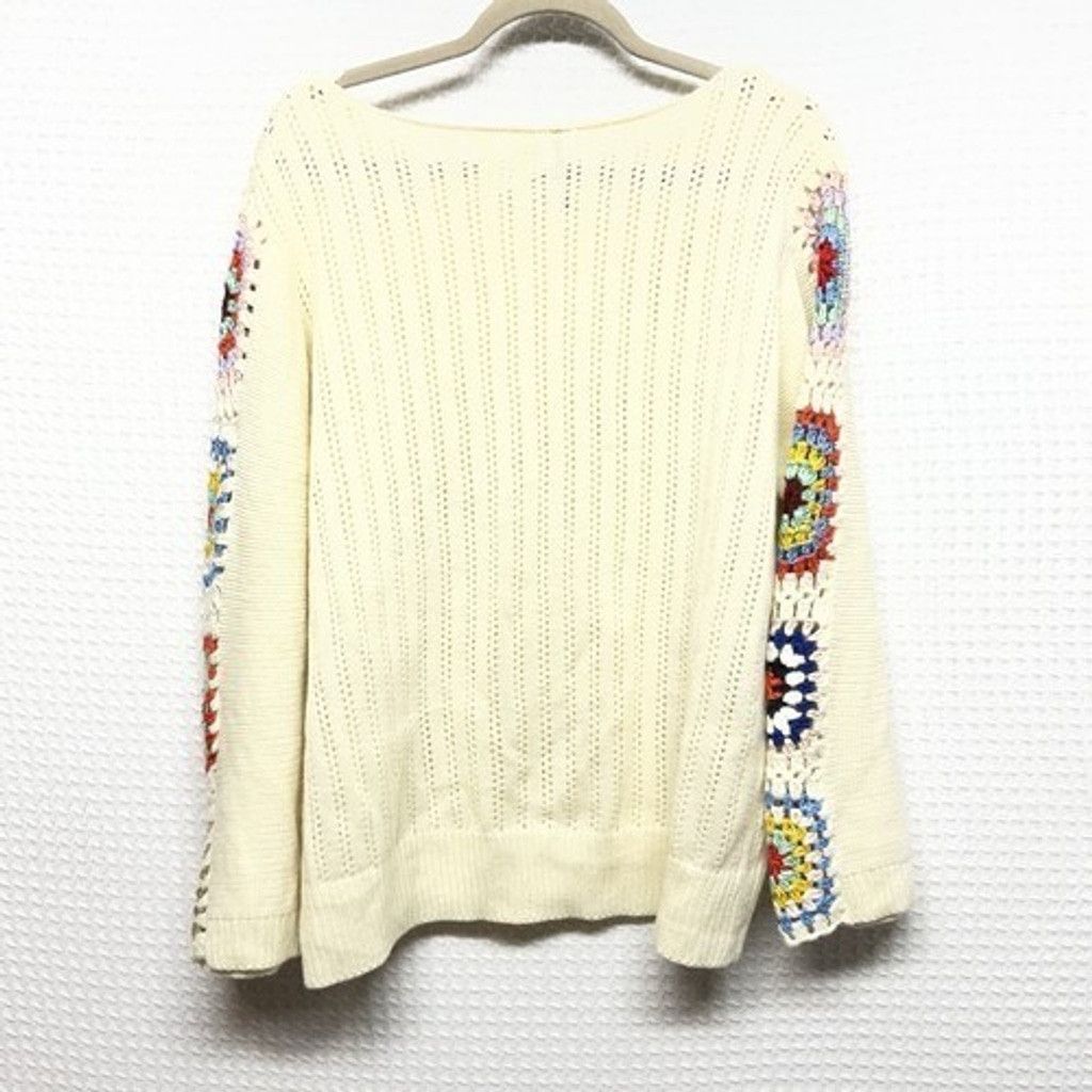 Anthropologie Anthropologie Granny Square Crochet Cottage Sweater Women XL Size XL / US 12-14 / IT 48-50 - 8 Thumbnail