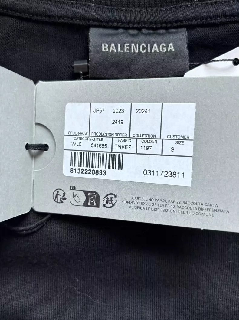Other Balenciaga Alphabetic Print Crew Neck Pullover Short Sleev Size S / US 4 / IT 40 - 4 Thumbnail