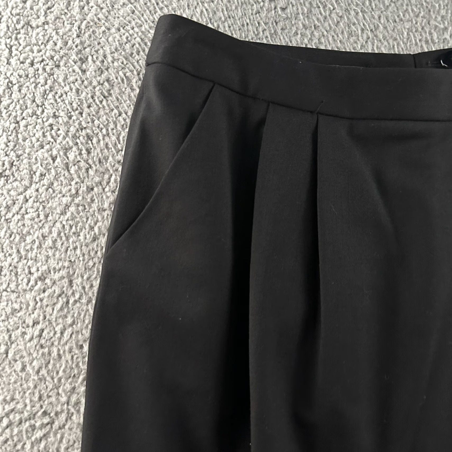 Vintage VINTAGE Lafayette 148 New York Womens Skirt Black 12P Petite Career Lined Wool Blend Knee Length Pencil Wool Blend Spandex Lined Women Skirt Mens? Size 34" / US 12 / IT 48 - 3 Thumbnail