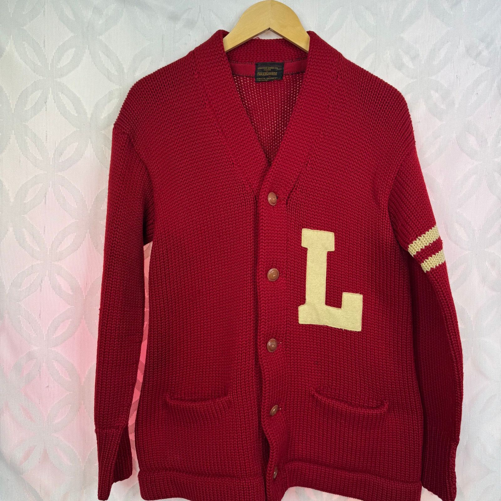 Wilson Early 1900s Thomas E. Wilson "L" Varsity Letterman Sweater Size US S / EU 44-46 / 1 - 12 Thumbnail