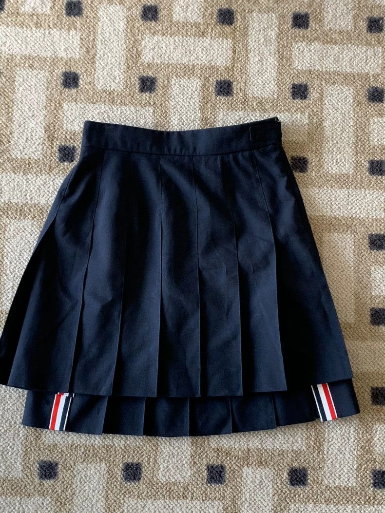 Thom Browne Thom Browne Classic Pleated Mini Skirt - dmc Size US 36 / EU 52 - 1 Thumbnail
