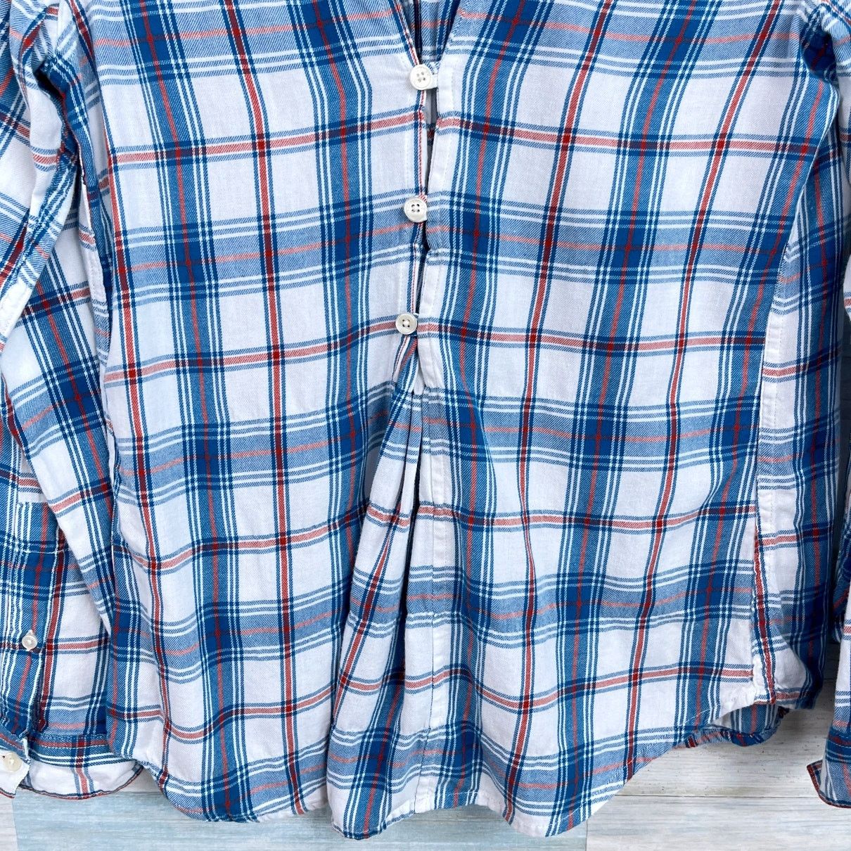 Other Horny Toad & Co Flannel Button Tunic Shirt Blue Womens S Size S / US 4 / IT 40 - 5 Thumbnail