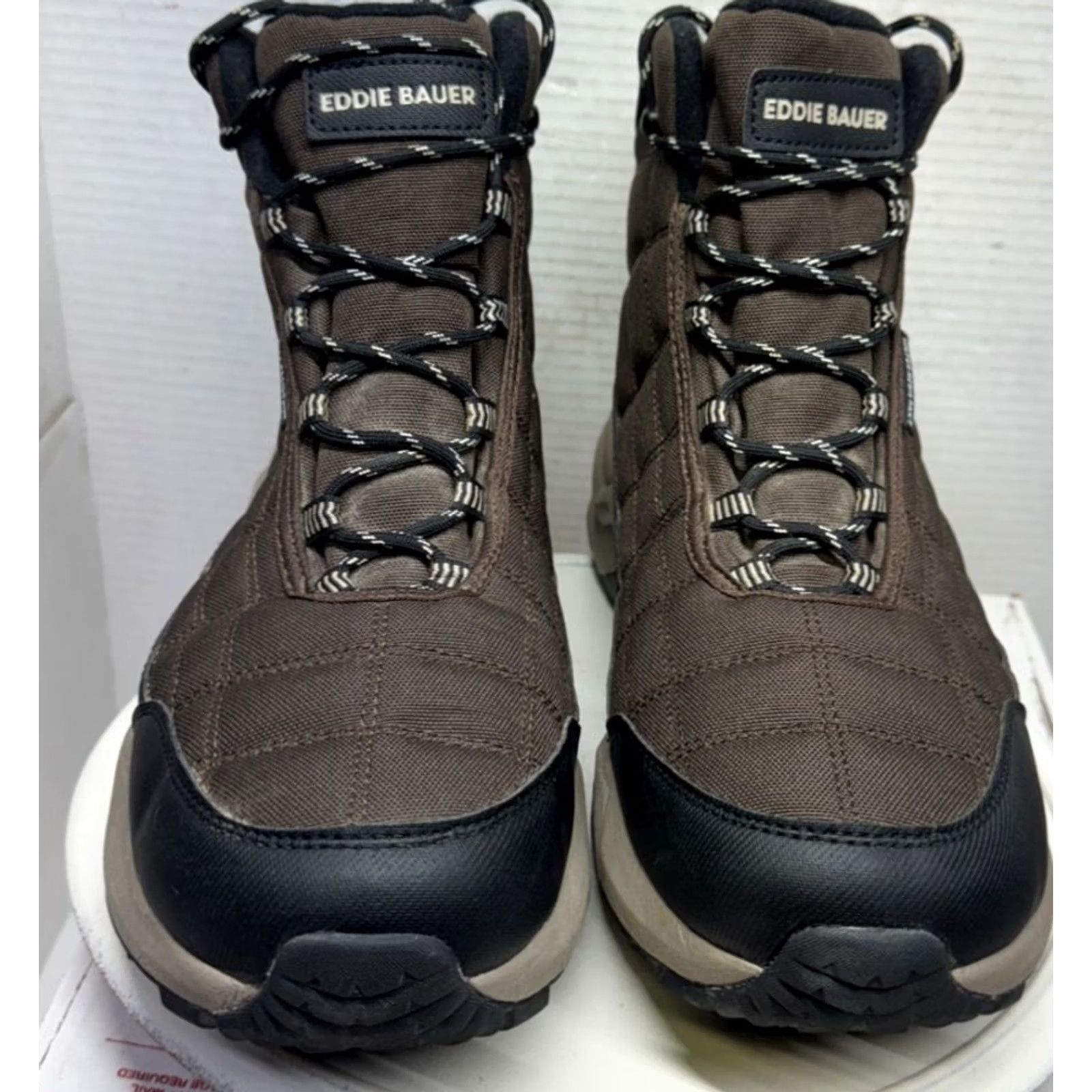 Eddie Bauer Boot Mens 12M Brown Black Hosmer Track Quilted  display picture 1