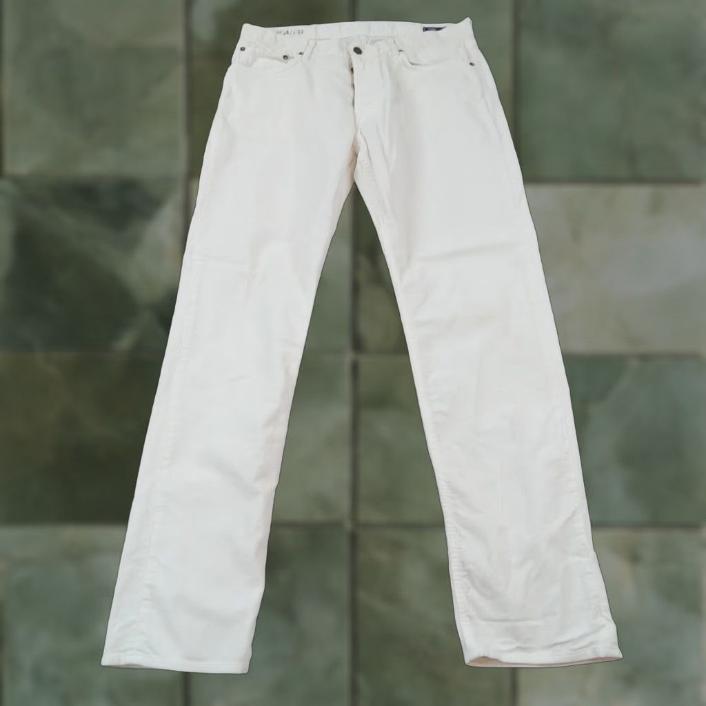 Vintage Oobe Mens Corduroy Pants 34x32 Extra Large Beige Straight Stretch Flat Front Size US 34 / EU 50 - 1 Thumbnail
