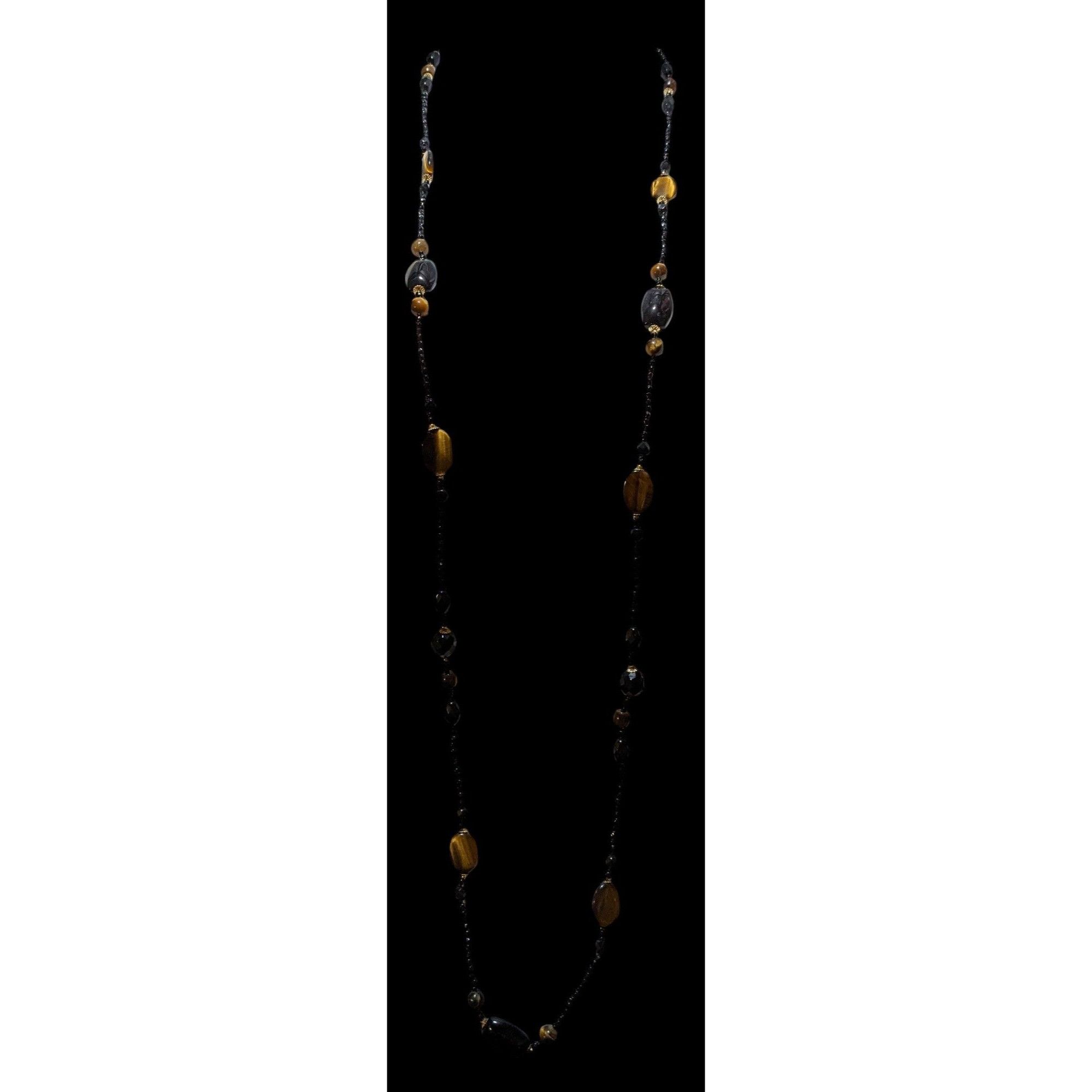 Other Vintage Elegant Tigereye Glass Beaded Necklace Size ONE SIZE - 3 Thumbnail
