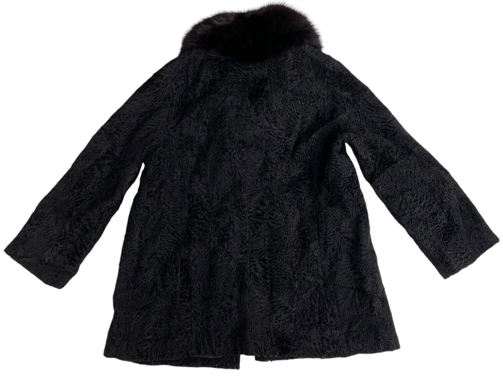 Vintage Vtg Fur Jacket Black Size M / US 6-8 / IT 42-44 - 2 Thumbnail