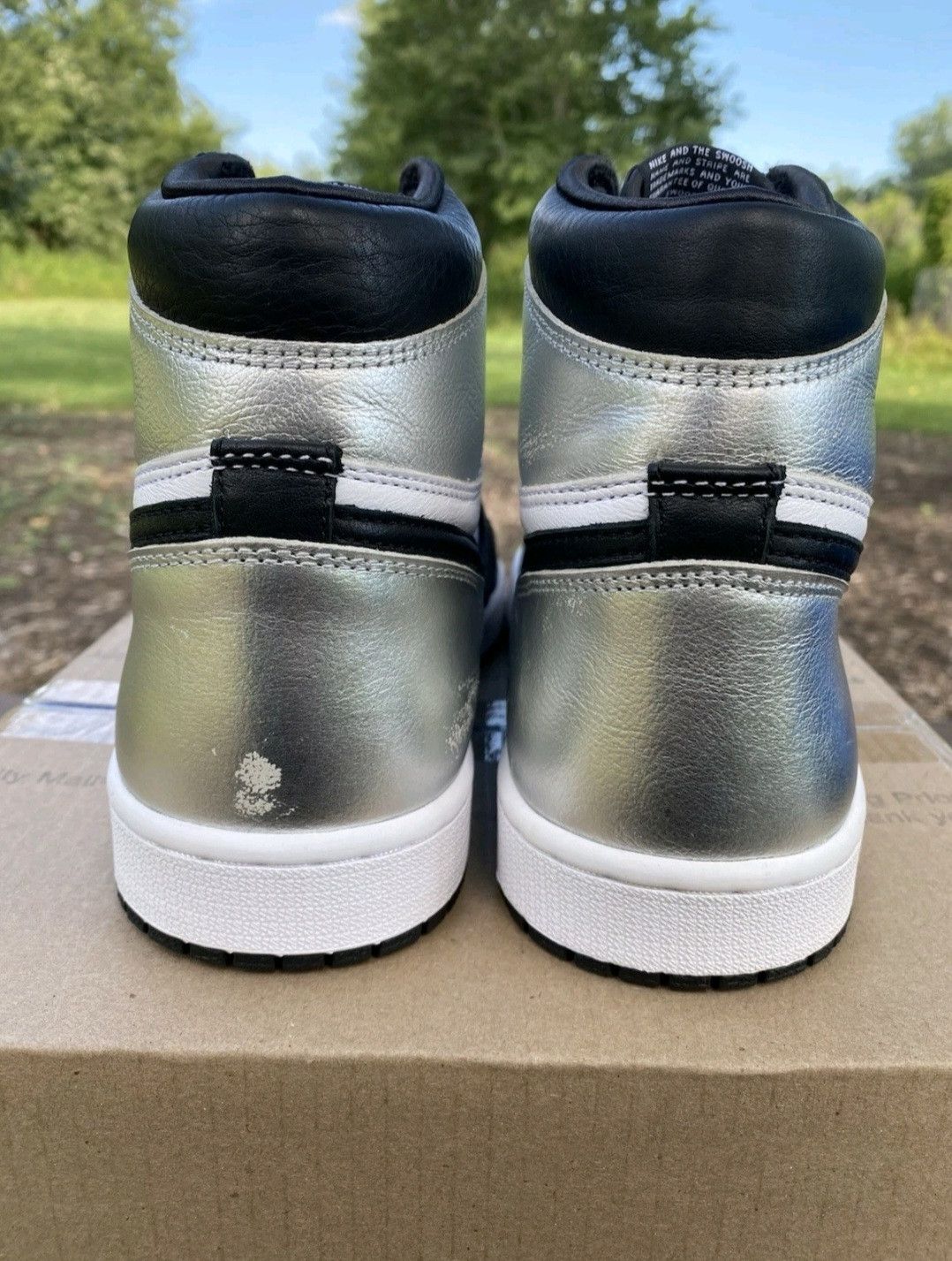 Jordan Brand Air Jordan Retro 1 High OG Silver Toe Size 14.5 W (13 Men) Size US 12 / IT 42 - 5 Thumbnail