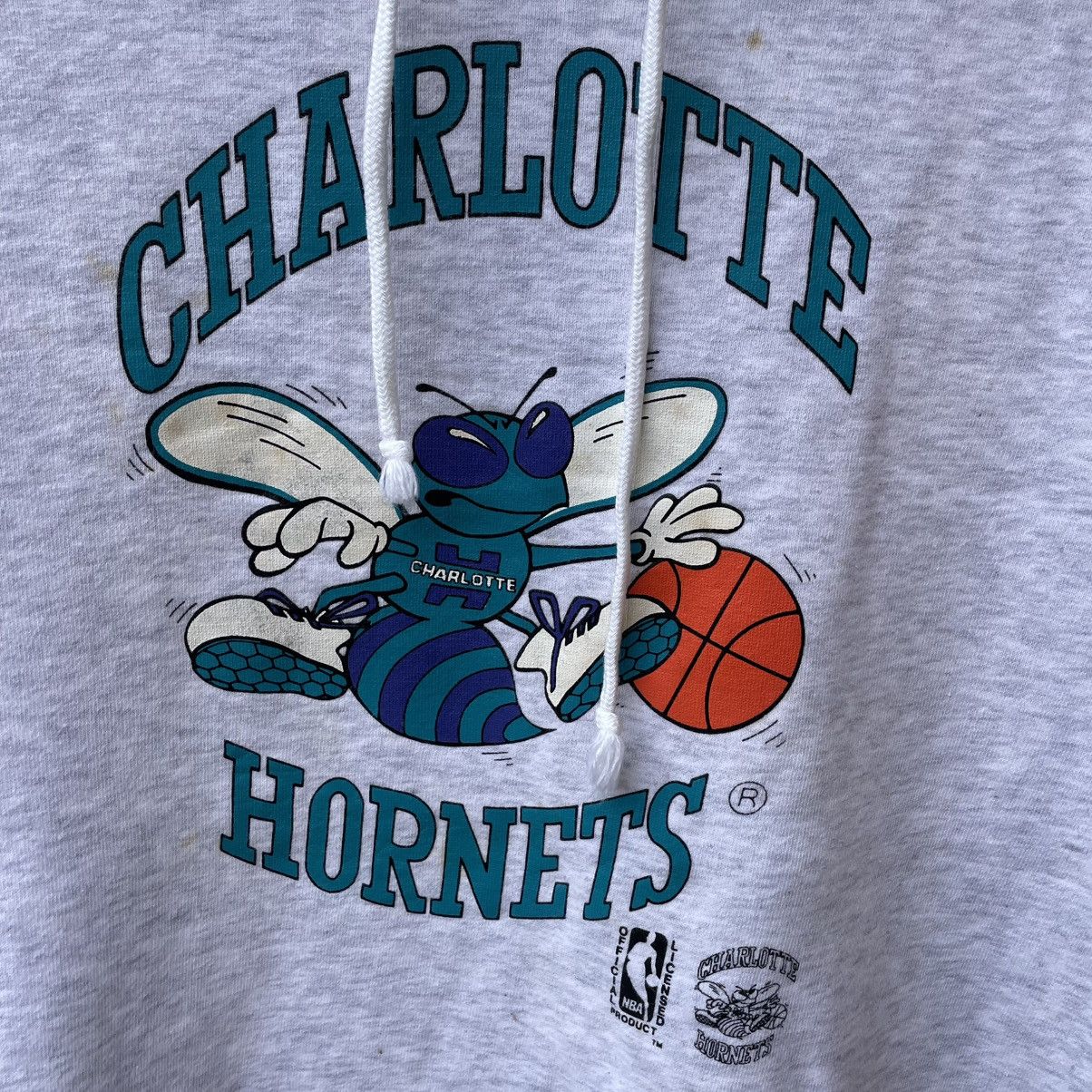 NBA 🔥Vintage 90s NBA Charlotte Hornet Big Logo Sweater Hoodie Size US S / EU 44-46 / 1 - 6 Thumbnail