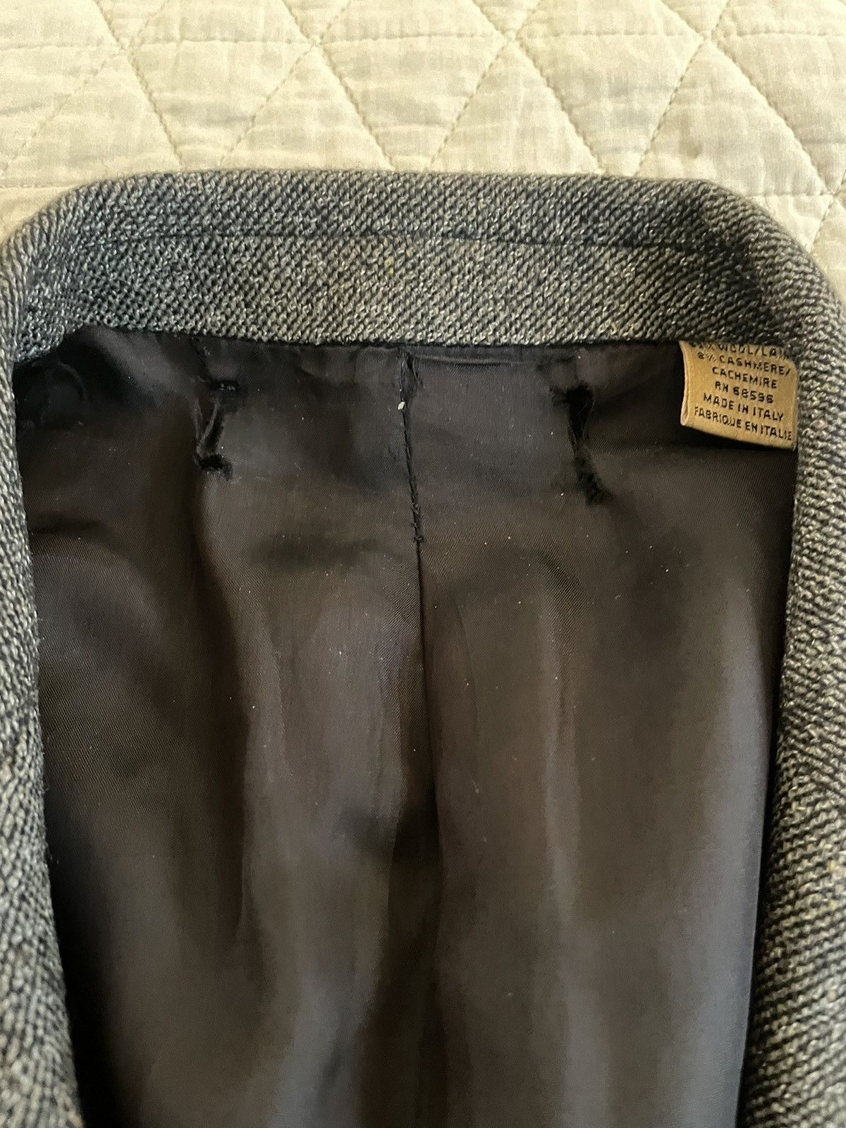 Donna Karan × Vintage Wool & Cashmere Speckled Tweed Jacket Size 40R - 4 Thumbnail