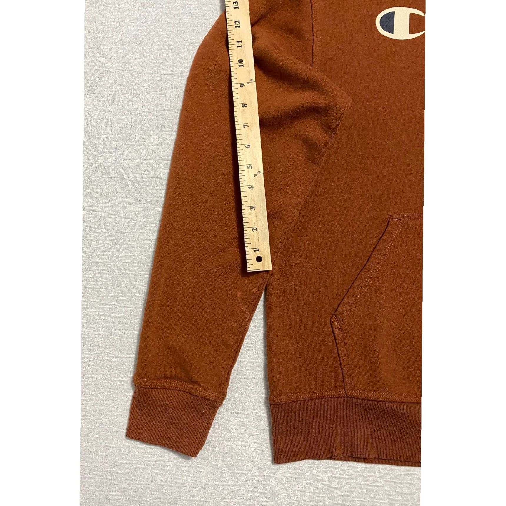 Champion VINTAGE Champion Athleticwear Sweatshirt Hoodie Mens M Brown Drawstring Pocket logo Size US M / EU 48-50 / 2 - 2 Thumbnail
