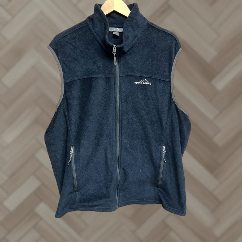 Eddie Bauer VINTAGE Eddie Bauer Mens Blue Full Zip Fleece Vest 2XL Adult Men Hoodie? Size US XXL / EU 58 / 5 - 1 Thumbnail